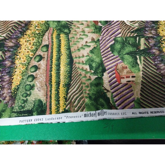 ` 1 Yard Cotton Fabric Patt COO43 Landscape Provence Michael Miller - Picture 3 of 3